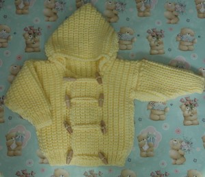 chunky knitted toddlers coat