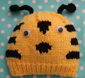Chunky bright childrens to adults bee hat
