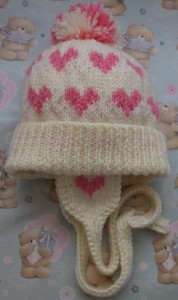 Aran Babies Heart Hat