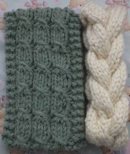 Super Chunky Mock Cable & Cable Headbands