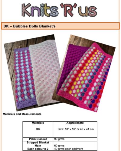 knitting pattern dolls blankets