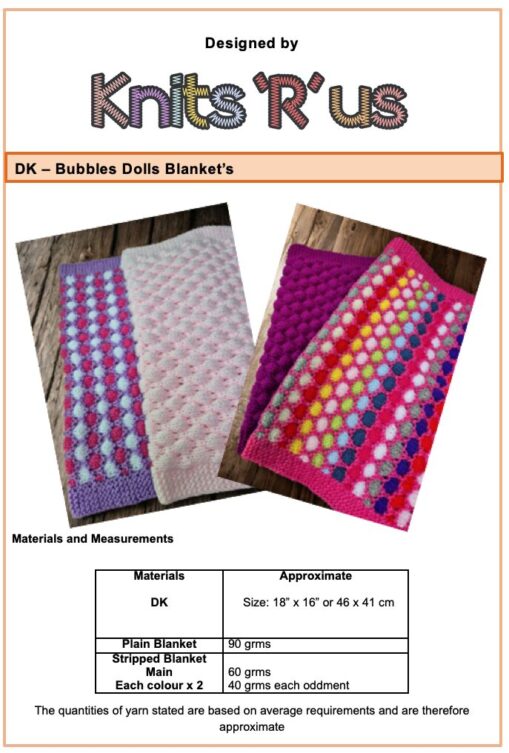 knitting pattern dolls blankets